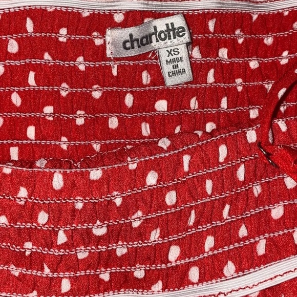 Charlotte Russe, smocked white, spaghetti strap midi summer dress XS pinup retro - Picture 3 of 5